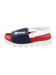 Christian Louboutin Christian Louboutin Girls Size 30 Leather Blue and White Velcro Closure Sandal