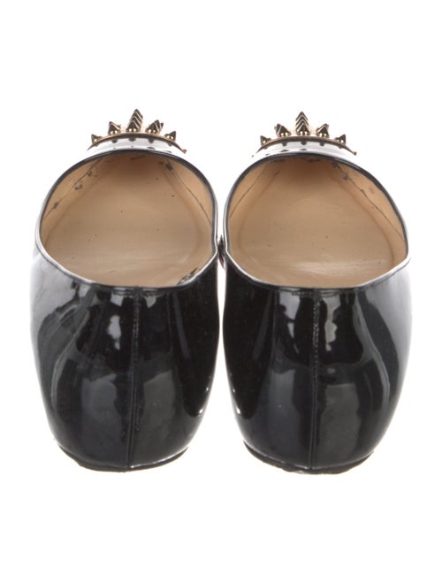 Christian Louboutin Spike Accents Patent Leather Ballet Flats