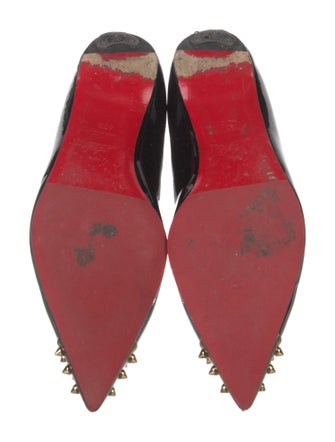 Christian Louboutin Spike Accents Patent Leather Ballet Flats