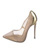 Christian Louboutin Mesh Glitter Accents Pumps