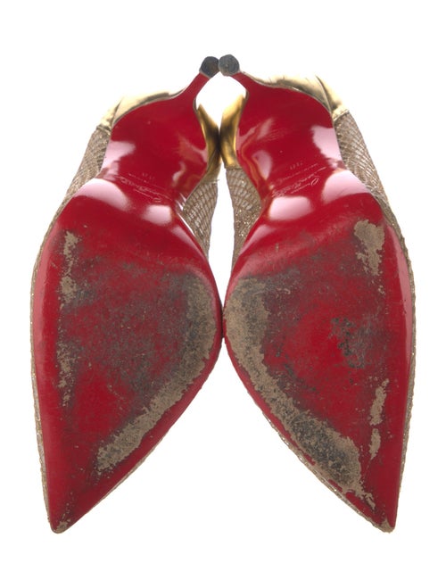 Christian Louboutin Mesh Glitter Accents Pumps