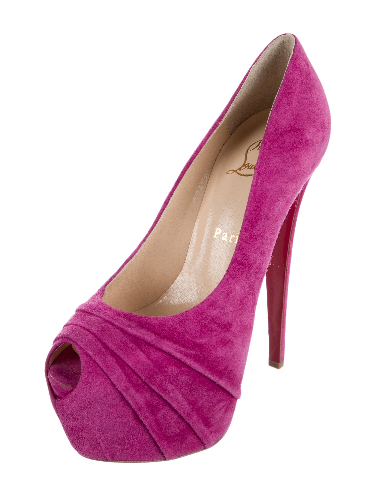 Christian Louboutin Drapesse Suede Pumps