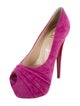 Christian Louboutin Drapesse Suede Pumps