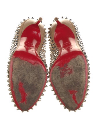 Christian Louboutin Spike Accents Leather Pumps