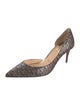 Christian Louboutin Mesh Sequin Embellishments D'Orsay Pumps