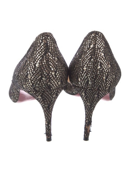 Christian Louboutin Mesh Sequin Embellishments D'Orsay Pumps