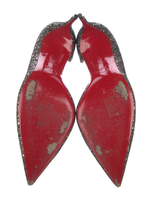 Christian Louboutin Mesh Sequin Embellishments D'Orsay Pumps