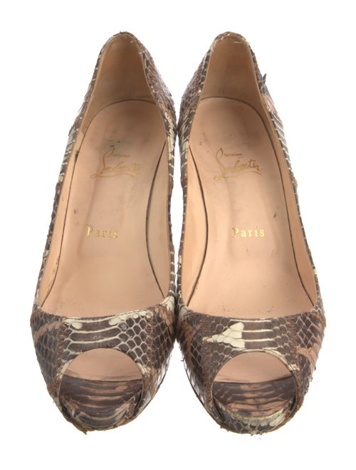 Christian Louboutin Python Animal Print Pumps