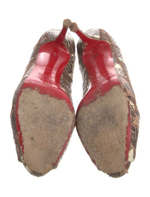Christian Louboutin Python Animal Print Pumps