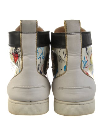 Christian Louboutin Patent Leather Printed Sneakers