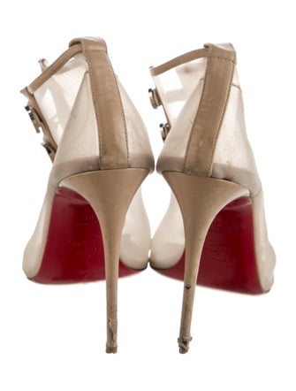 Christian Louboutin Mesh T-Strap Pumps