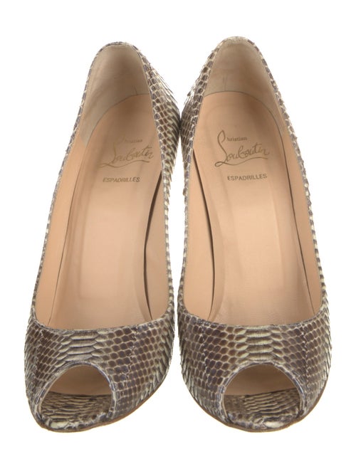 Christian Louboutin Snakeskin Animal Print Pumps