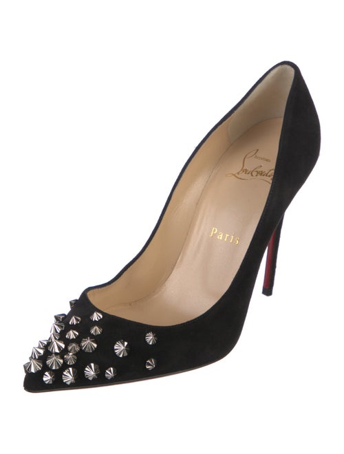 Christian Louboutin Suede Studded Accents Pumps