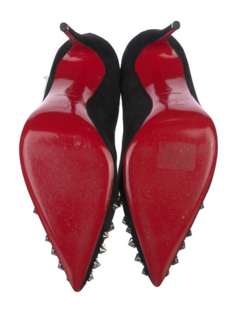 Christian Louboutin Suede Studded Accents Pumps