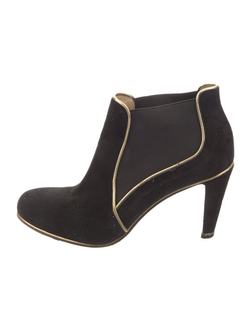 Christian Louboutin Suede Leather Trim Embellishment Chelsea Boots