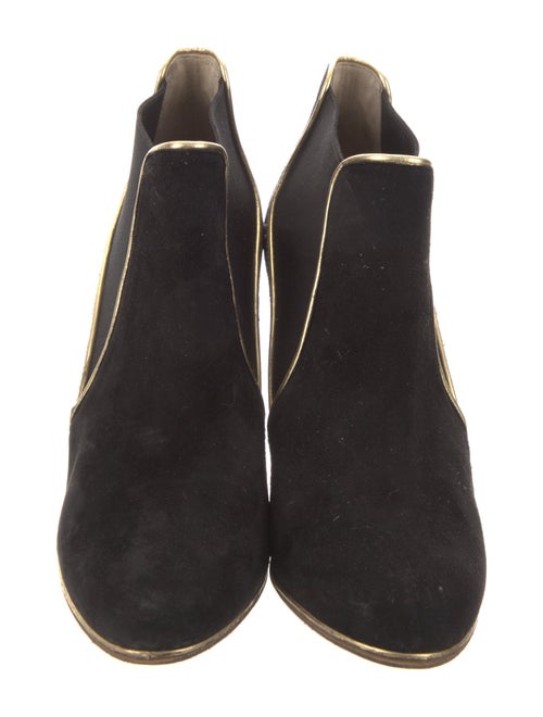 Christian Louboutin Suede Leather Trim Embellishment Chelsea Boots