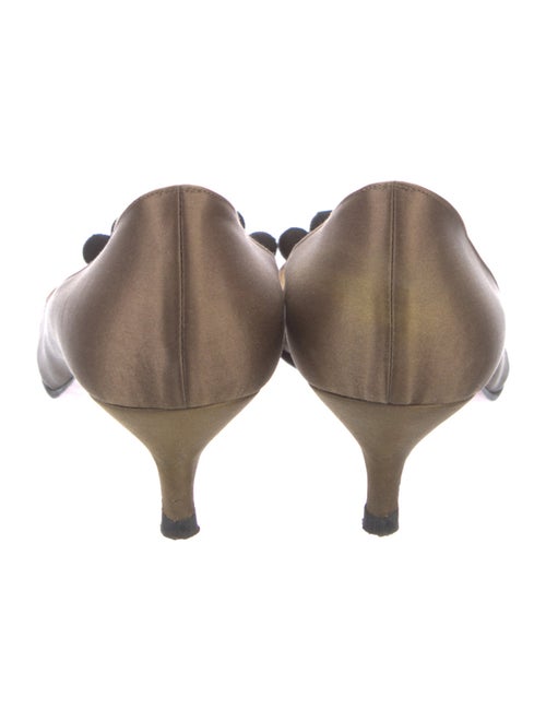 Christian Louboutin Satin Pom-Pom Embellishments Pumps