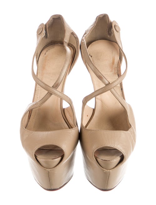 Christian Louboutin Leather T-Strap Pumps