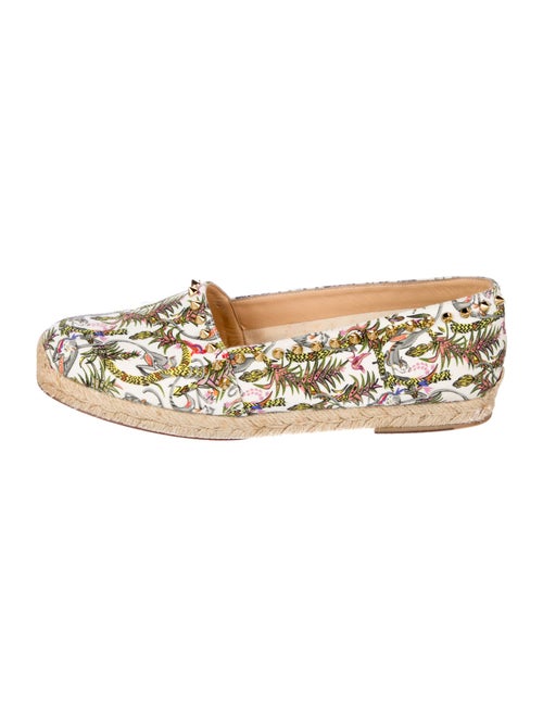 Christian Louboutin Spike Accents Canvas Espadrilles
