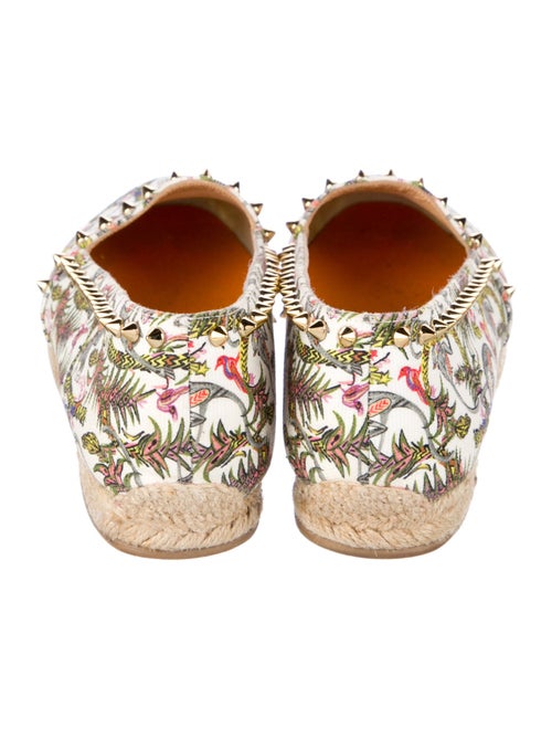 Christian Louboutin Spike Accents Canvas Espadrilles