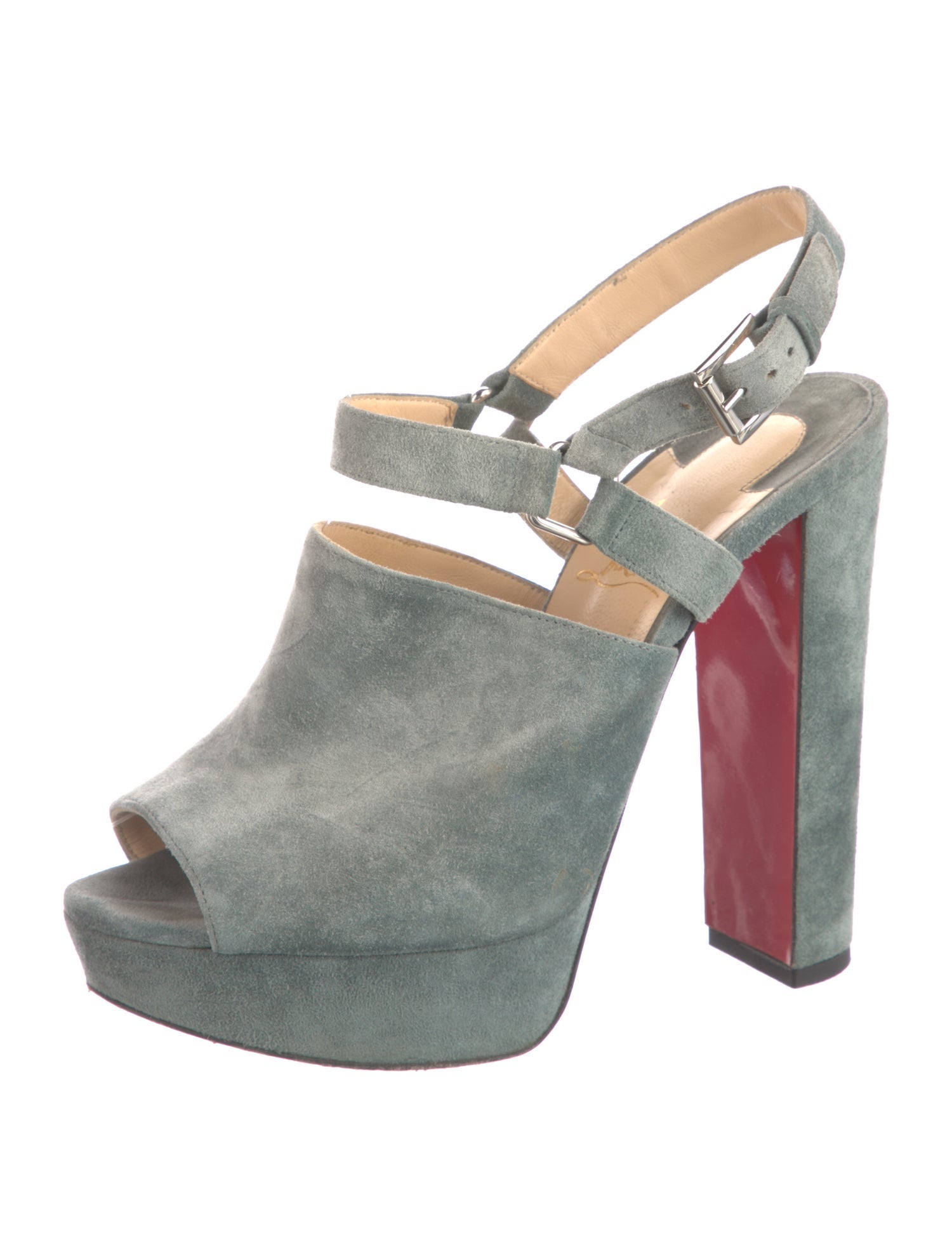 Christian Louboutin Suede Slingback Pumps