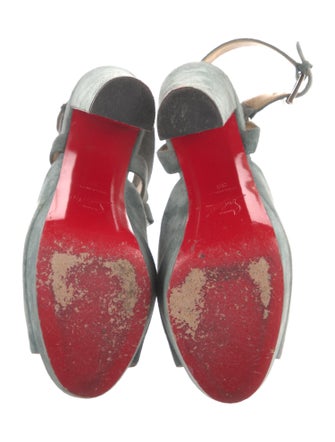 Christian Louboutin Suede Slingback Pumps