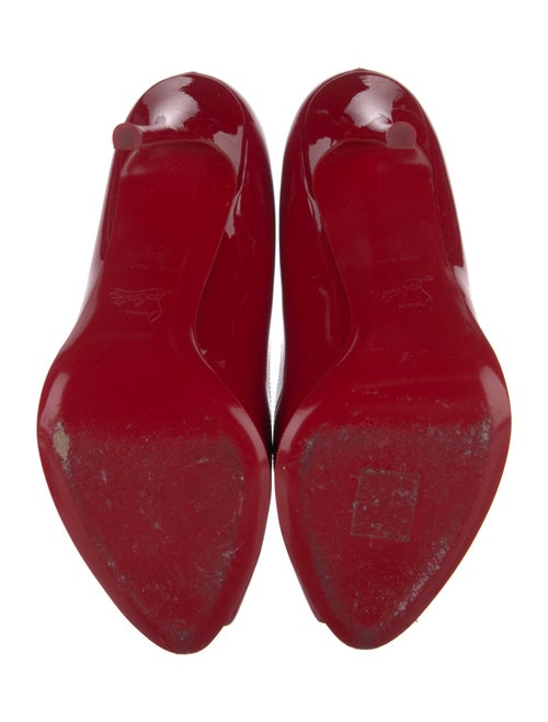 Christian Louboutin Patent Leather Scalloped Accent Pumps