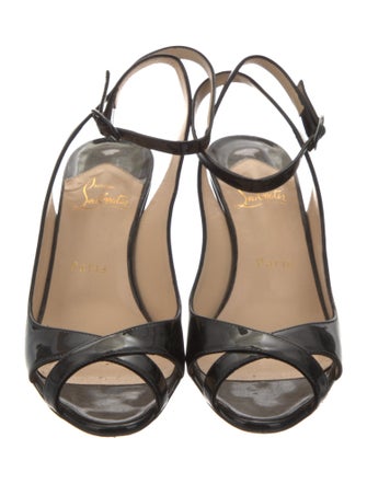 Christian Louboutin Patent Leather Slingback Pumps