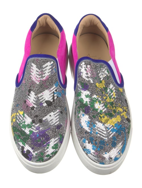 Christian Louboutin Sequins Printed Sneakers