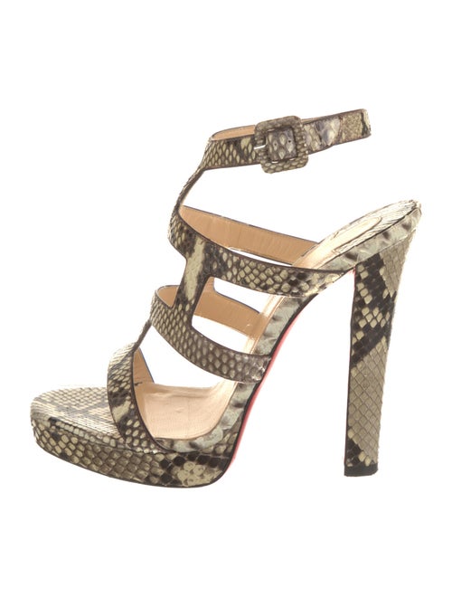 Christian Louboutin Snakeskin Animal Print Gladiator Sandals