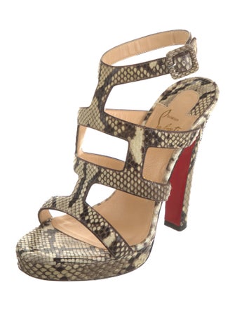 Christian Louboutin Snakeskin Animal Print Gladiator Sandals
