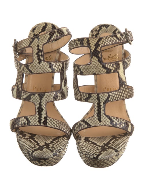 Christian Louboutin Snakeskin Animal Print Gladiator Sandals
