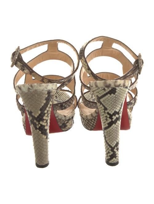 Christian Louboutin Snakeskin Animal Print Gladiator Sandals