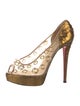 Christian Louboutin Mesh Studded Accents Pumps