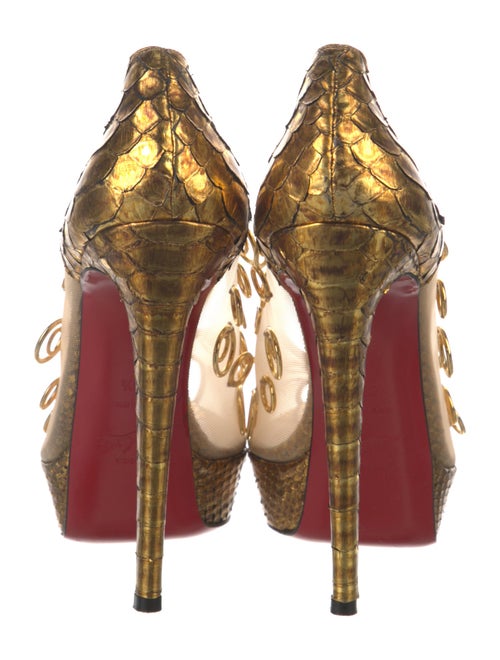 Christian Louboutin Mesh Studded Accents Pumps