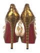 Christian Louboutin Mesh Studded Accents Pumps