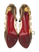 Christian Louboutin Mesh Studded Accents Pumps