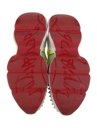 Christian Louboutin Spike Accents Printed Sneakers