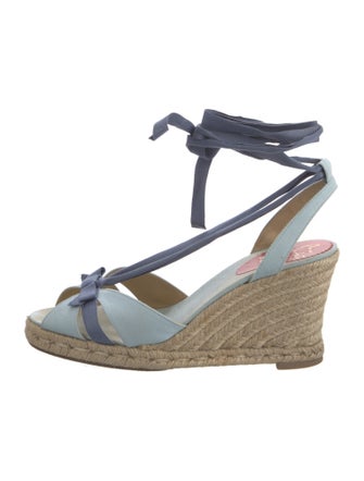 Christian Louboutin Canvas Bow Accents Espadrilles