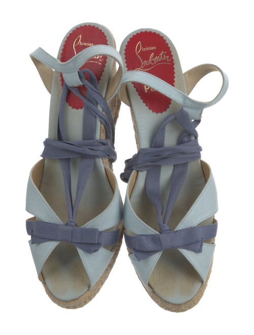 Christian Louboutin Canvas Bow Accents Espadrilles