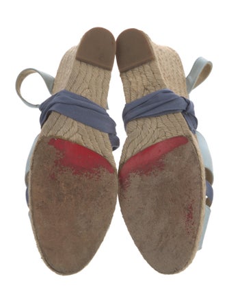 Christian Louboutin Canvas Bow Accents Espadrilles