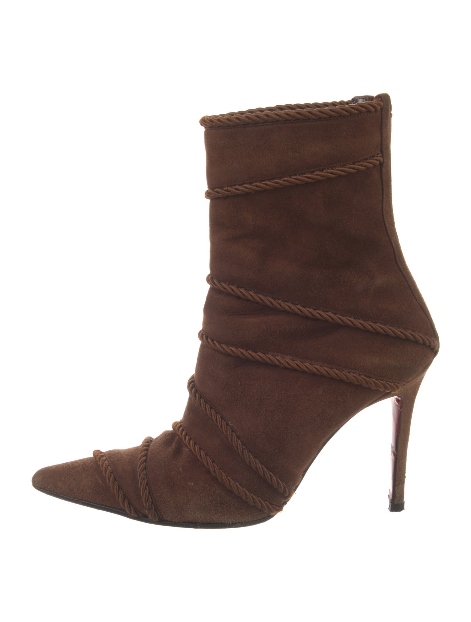 Christian Louboutin Suede Lace-Up Boots