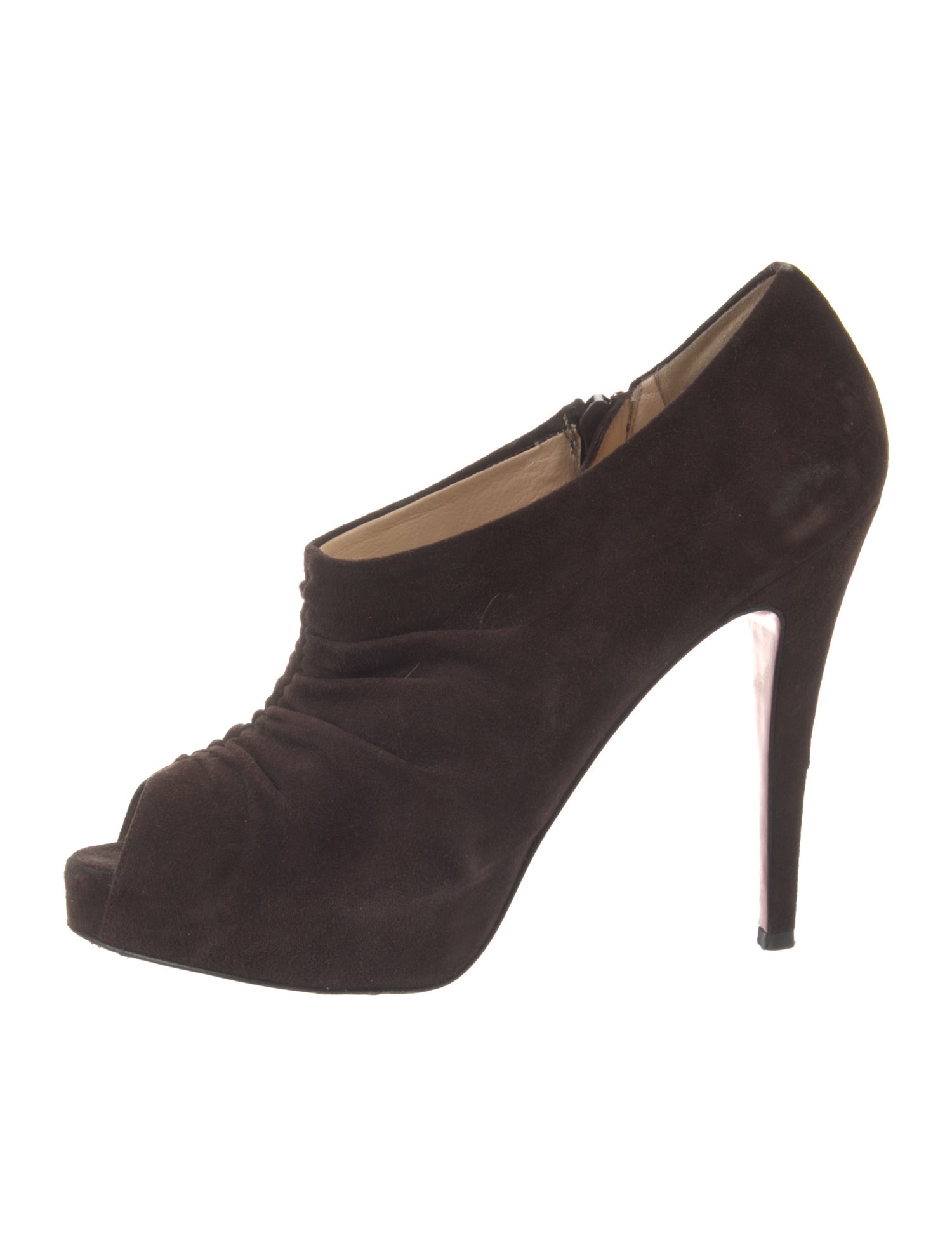 Christian Louboutin Suede Lace-Up Boots