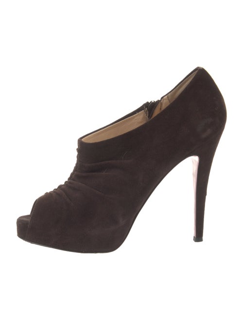 Christian Louboutin Suede Lace-Up Boots