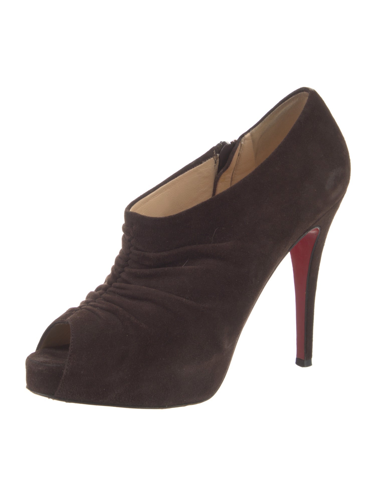 Christian Louboutin Suede Lace-Up Boots