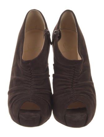 Christian Louboutin Suede Lace-Up Boots