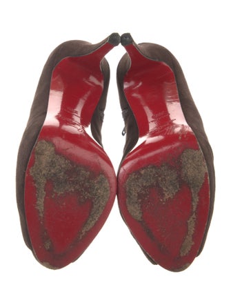 Christian Louboutin Suede Lace-Up Boots