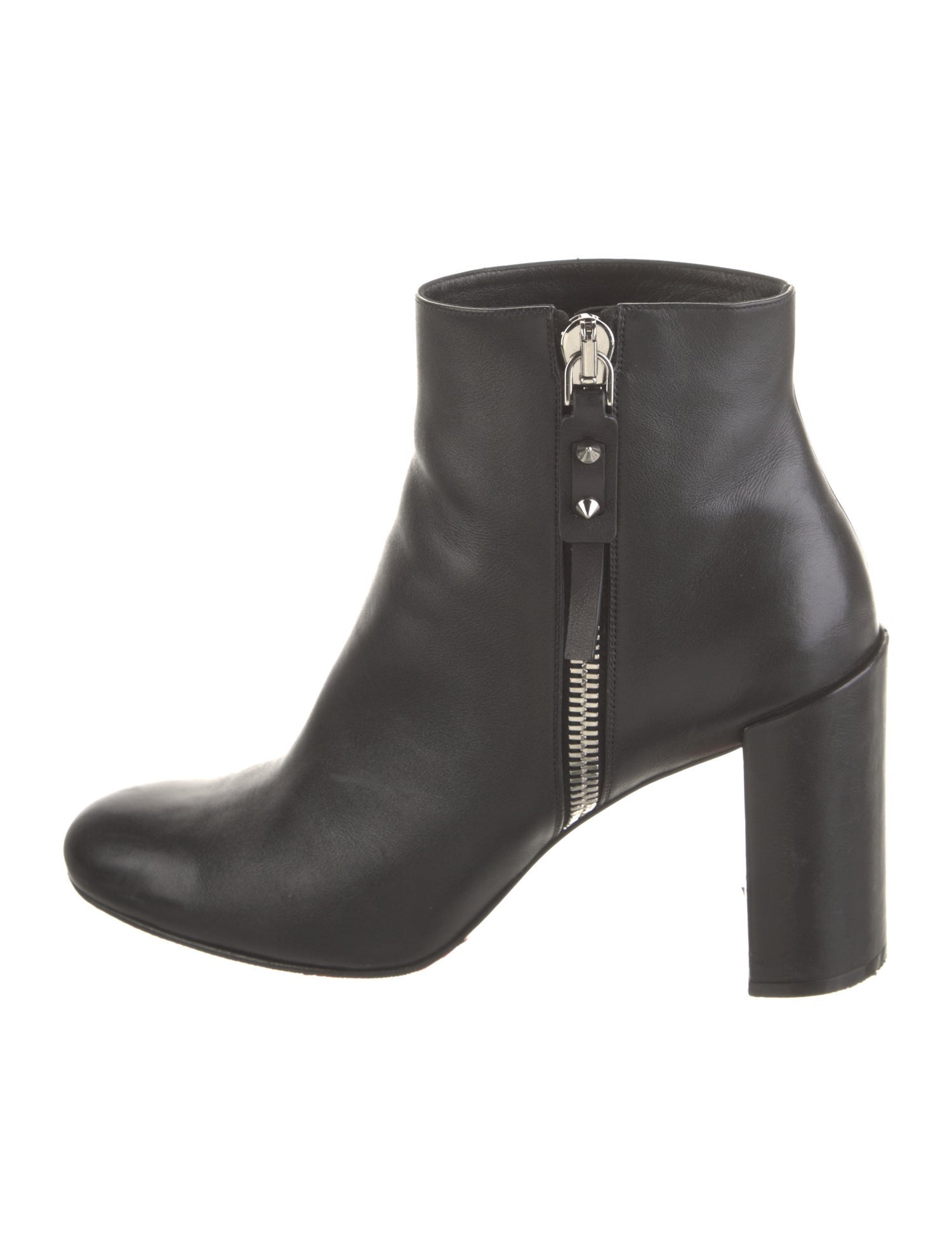 Christian Louboutin Spike Accents Leather Boots