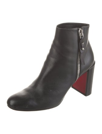 Christian Louboutin Spike Accents Leather Boots