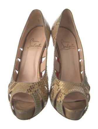 Christian Louboutin Snakeskin Animal Print Pumps